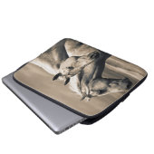 Viertelpferde auf der kanadischen Prärie Laptopschutzhülle (Vorne Knopf)