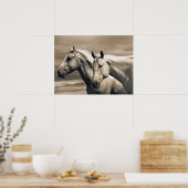 Viertelpferde auf der kanadischen Prärie Poster (Küche)