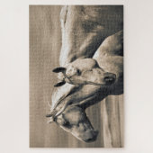 Viertelpferde auf der kanadischen Prärie Puzzle (Vertikal)