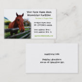 ViertelpferdeFoto für Reiterdienstleistungen Visitenkarte (Vorne/Hinten)