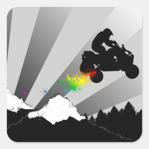 Viertelstollenweg Quadratischer Aufkleber