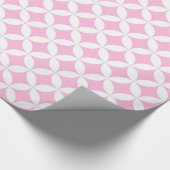Vierteltrellis rosa, weiße Umhüllung Geschenkpapier (Ecke)