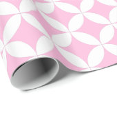 Vierteltrellis rosa, weiße Umhüllung Geschenkpapier (Rolleneckpunkt)