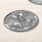 ViertelUntersetzer-gesetzte Schwänze Runder Pappuntersetzer (Angewinkelt)