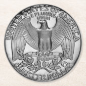 ViertelUntersetzer-gesetzte Schwänze Runder Pappuntersetzer (Vorderseite)