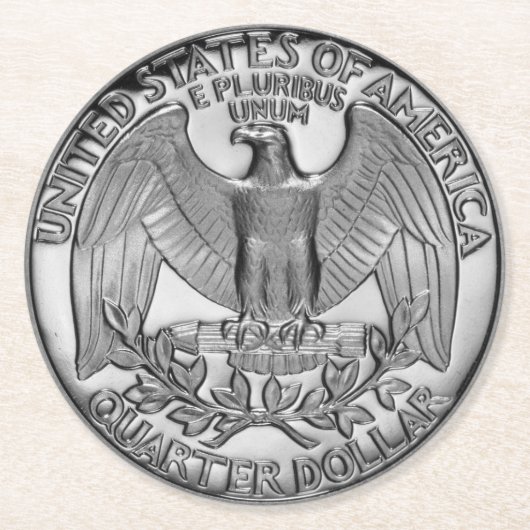 ViertelUntersetzer-gesetzte Schwänze Runder Pappuntersetzer (Vorderseite)