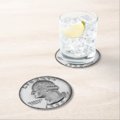 ViertelUntersetzer-Set Runder Pappuntersetzer (Vor Ort)