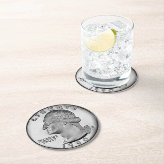 ViertelUntersetzer-Set Runder Pappuntersetzer (Vor Ort)