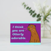 Viertelvolles Adorable Postkarte (Stehend Vorderseite)