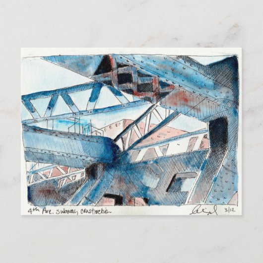 Vierter Ave-Bau Postkarte (Vorderseite)