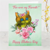 Vierter beliebter Muttertag Karte (Gelbe Blume)