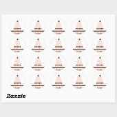 Vierter Geburtstag Cupcake Topper/Sticker Runder Aufkleber (Blatt)