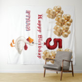 Vierter Geburtstag Wandteppich (Beispiel (Horizontal))