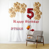 Vierter Geburtstag Wandteppich (Beispiel)