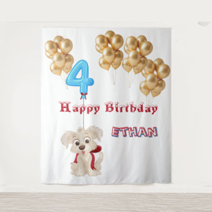 Vierter Geburtstag Wandteppich