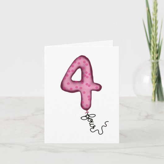 Vierter Geburtstagskarte Karte (Vorderseite)