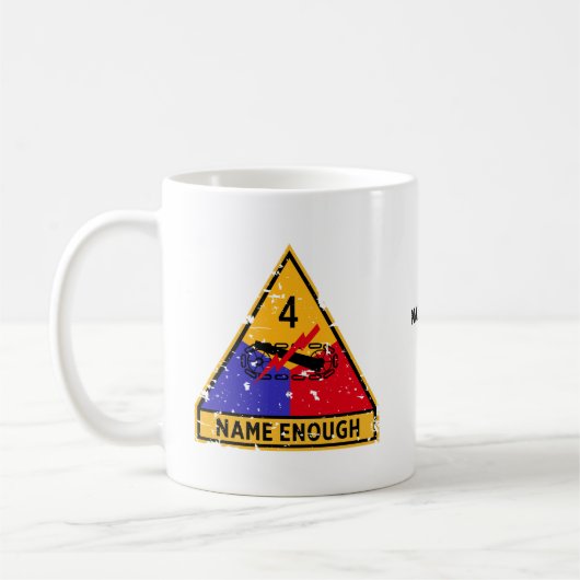 Vierter gepanzerte Abteilung "Name Enough" Kaffeetasse (Links)