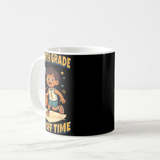 Vierter Grad Basketball Tipp Off Game Day Vibes Kaffeetasse (Vorderseite Links)