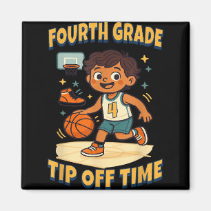 Vierter Grad Basketball Tipp Off Game Day Vibes Magnet