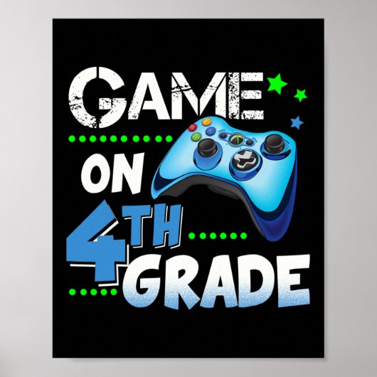 Vierter Grad Fun Game auf 4. Stufe Geschenk Poster (Vorne)