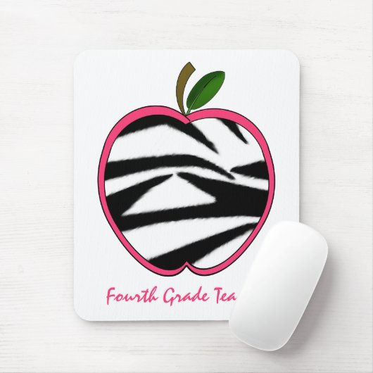 Vierter Grad-Lehrerzebra-Druck Apple Mousepad (Mit Mouse)