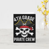 Vierter Grade Pirate Crew Halloween Kostümstudent  Karte (Gelbe Blume)