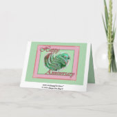 Vierter Jahrestag der Hochzeit Fern Fresh Heart Karte (Rückseite)