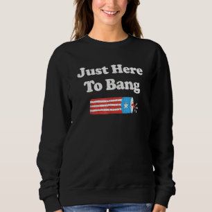 Vierter Juli 4. Juli Ich bin nur hier um zu knalle Sweatshirt