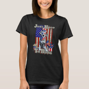 Vierter Juli 4. Juli Ich bin nur hier um zu knalle T-Shirt