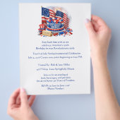 Vierter Juli, Amerikas 250-Jahr-Feier Flyer (Hand)