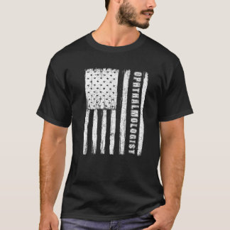 Vierter Juli für Men American Flag Ophthalmolog T-Shirt