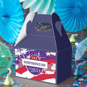Vierter Juli Geschenkboxen auf eine sternengekrönt Geschenkschachtel