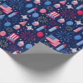 Vierter Juli Geschenkpapier (Ecke)