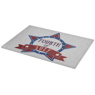 Vierter Juli Glitter Schneidebrett
