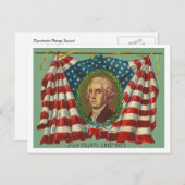Vierter Juli-Grüße - Washington Postkarte (Vorne/Hinten)