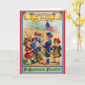 Vierter Juli-Karte Karte (Gelbe Blume)