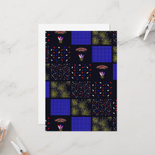 Vierter Juli-Patchwork-Muster - 4. Juli Einladung