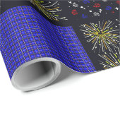 Vierter Juli-Patchwork-Muster - 4. Juli Geschenkpapier (Rolleneckpunkt)
