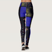 Vierter Juli-Patchwork-Muster - 4. Juli Leggings (Rückseite)