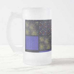 Vierter Juli-Patchwork-Muster - 4. Juli Mattglas Bierglas