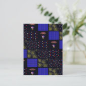 Vierter Juli-Patchwork-Muster - 4. Juli Postkarte (Stehend Vorderseite)