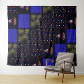 Vierter Juli-Patchwork-Muster - 4. Juli Wandteppich (Beispiel (Horizontal))
