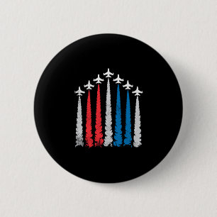 Vierter Juli patriotische Jets USA-Flagge amerikan Button