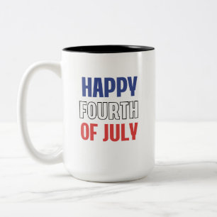 Vierter Juli Patriotischer Becher Zweifarbige Tasse