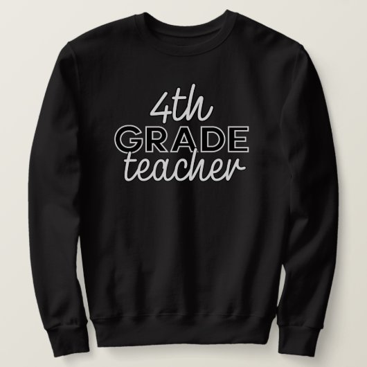 Vierter Klasse Lehrer Sweatshirt (Design vorne)