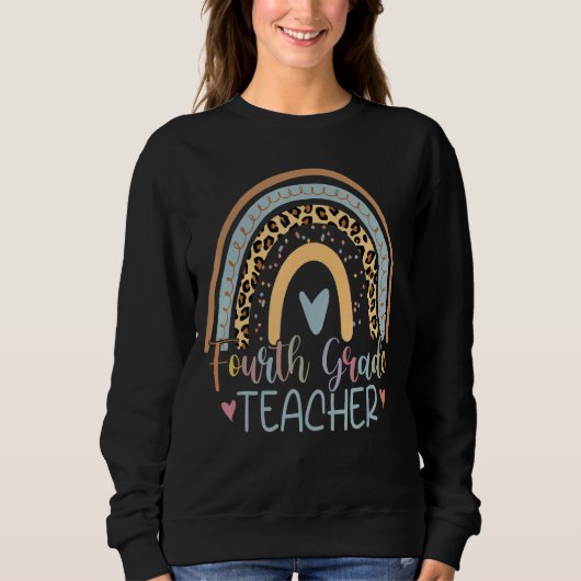 Vierter Klasse Lehrer Team 4. Klasse Squad Rainbow Sweatshirt (Vorderseite)