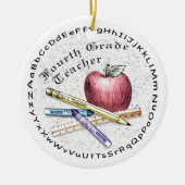 Vierter Lehrer Keramik Ornament (Vorne)