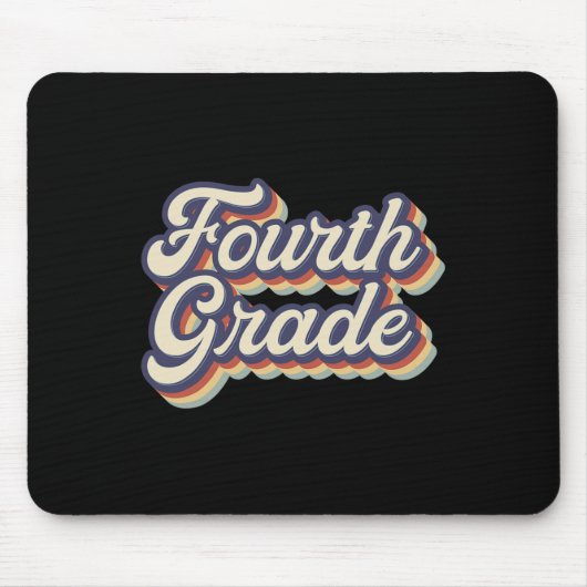 Vierter Lehrer Retro Vintag 4. Klasse Lehrer Mousepad (Vorne)