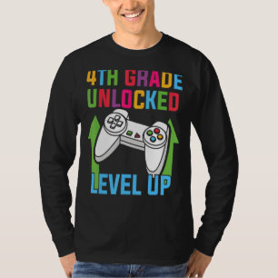 Vierter Level-Up-Gamer Niedlich 4. Grad T-Shirt