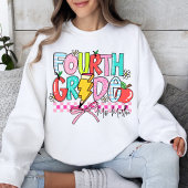 Vierter Niedlicher Schullehrer zurück zur Schule Sweatshirt